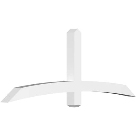 Ekena Millwork Bellingham Architectural Grade PVC Gable Bracket, 72"W x 27"H x 4"D x 4"F, 9/12 Pitch GBP072X27X0404BEL00